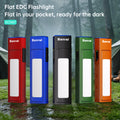 Banral EC2407 Rechargeable EDC Flat Flashlight with UV, Red Blue Light and White LED, 1200 Lumens USB-C Portable Pocket Flash Light, Mini Magnetic Work Flashlight (1, Black)